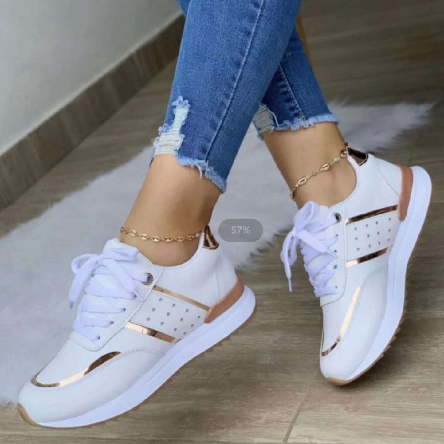 Women's Platform Walking Shoes Arch Support Non-Slip Sneakers