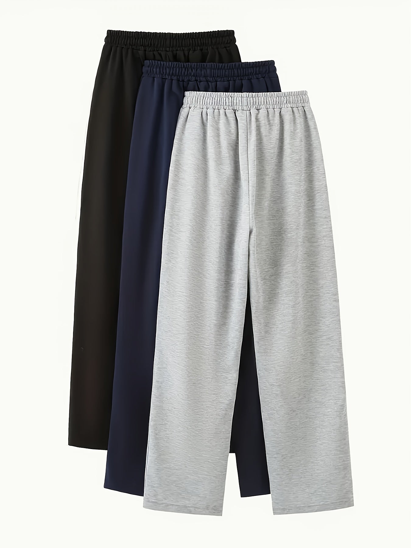 3pcs Women’s High-Waisted Casual Joggers Set – Drawstring Waist, Elastic Cuffs & Side Pockets