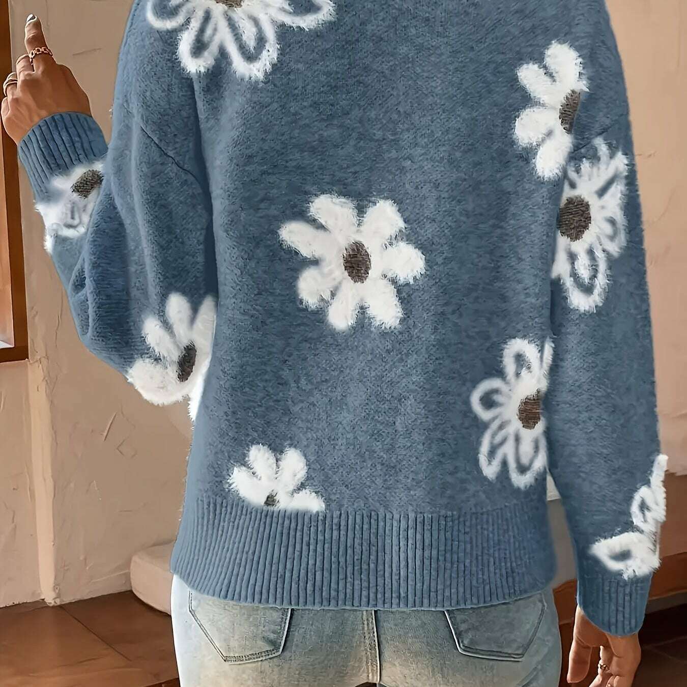 Floral Knit Cardigan for Women - Autumn & Winter Collection