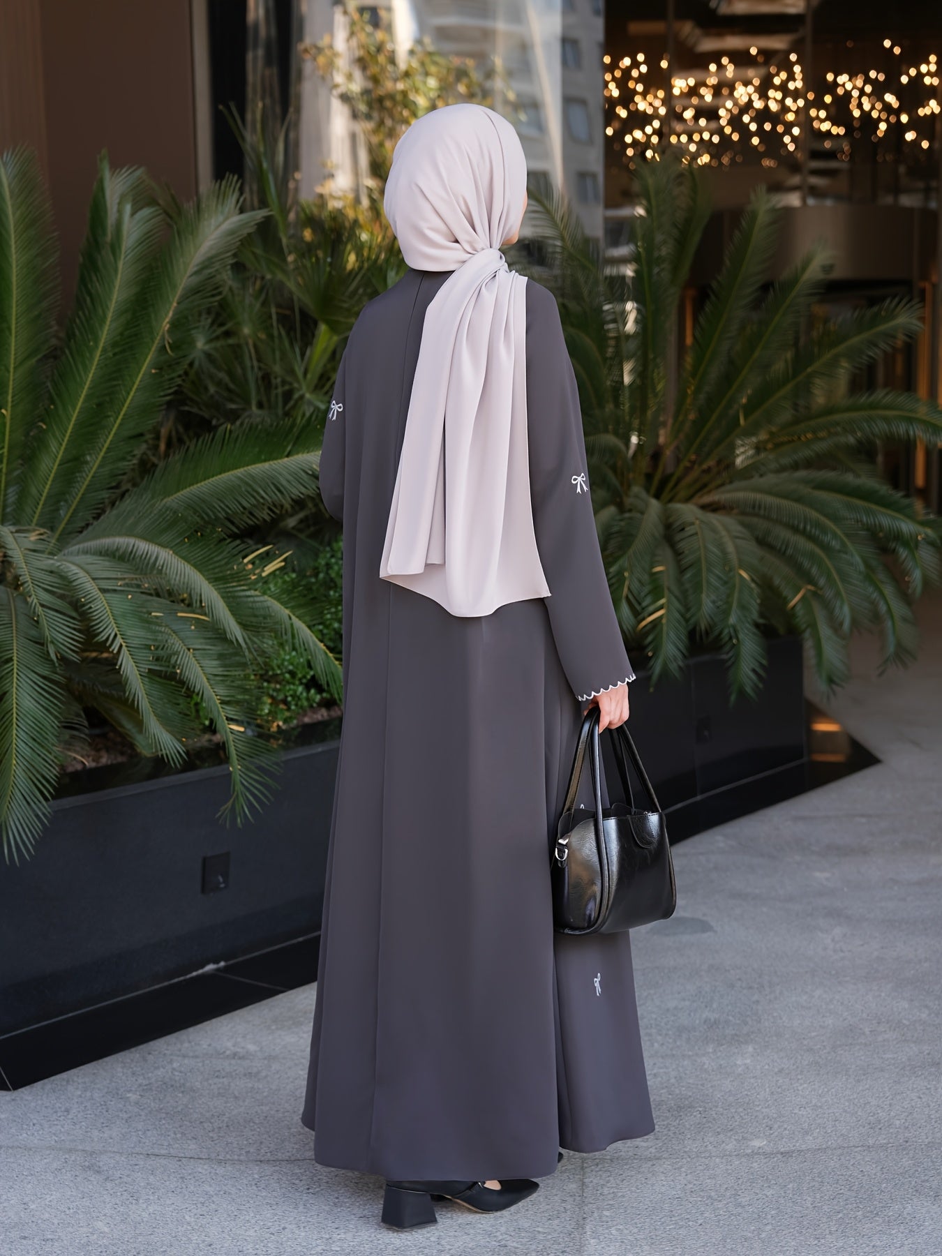 Women's Elegant Islamic Abaya Maxab - Long Formal & Everyday Muslim Dress with Floor-Length Coverage, Non-Stretchy Fabric for Ramadan, Prayer, Travel - Modest Islamic Clothing (Headscarf Not Included), Muslim Clothes, Religio
