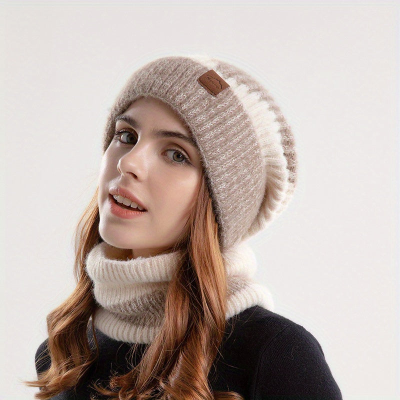Winter Hat & Scarf Set – Women’s Plush Ear Warmer
