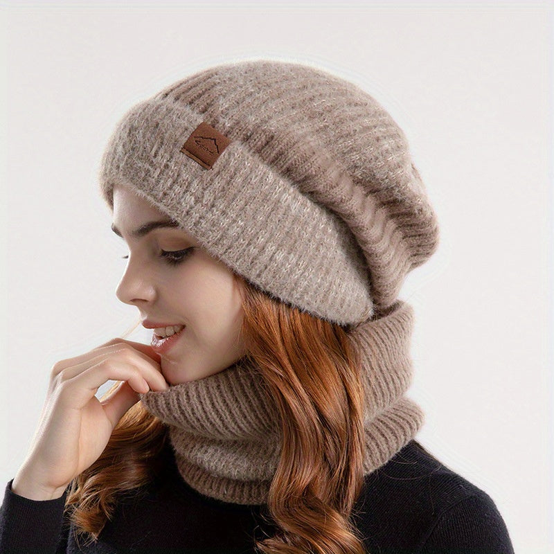 Winter Hat & Scarf Set – Women’s Plush Ear Warmer
