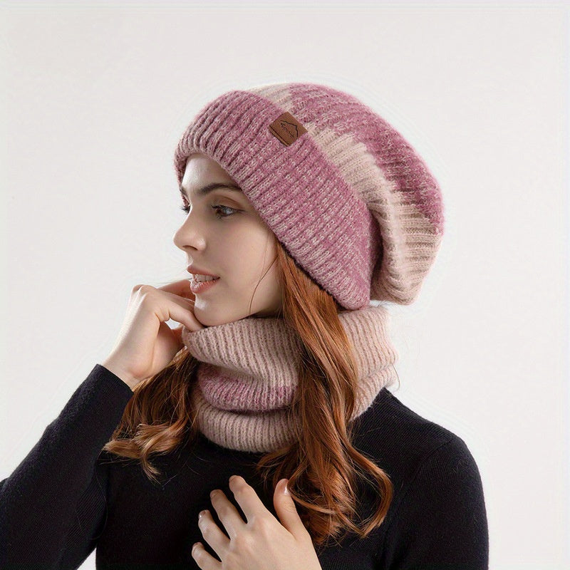 Winter Hat & Scarf Set – Women’s Plush Ear Warmer