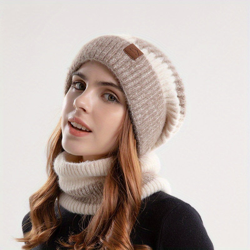 Winter Hat & Scarf Set – Women’s Plush Ear Warmer
