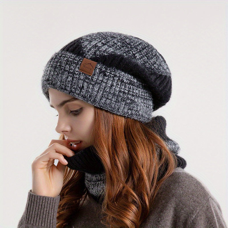 Winter Hat & Scarf Set – Women’s Plush Ear Warmer