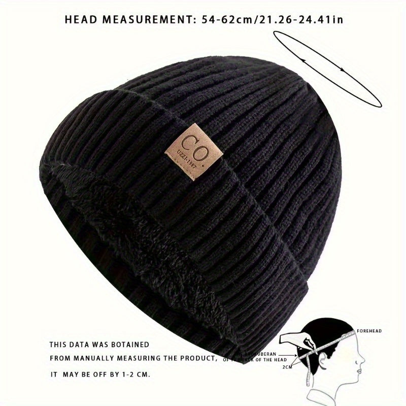 Winter Beanie – Thick Fleece-Lined Windproof Hat