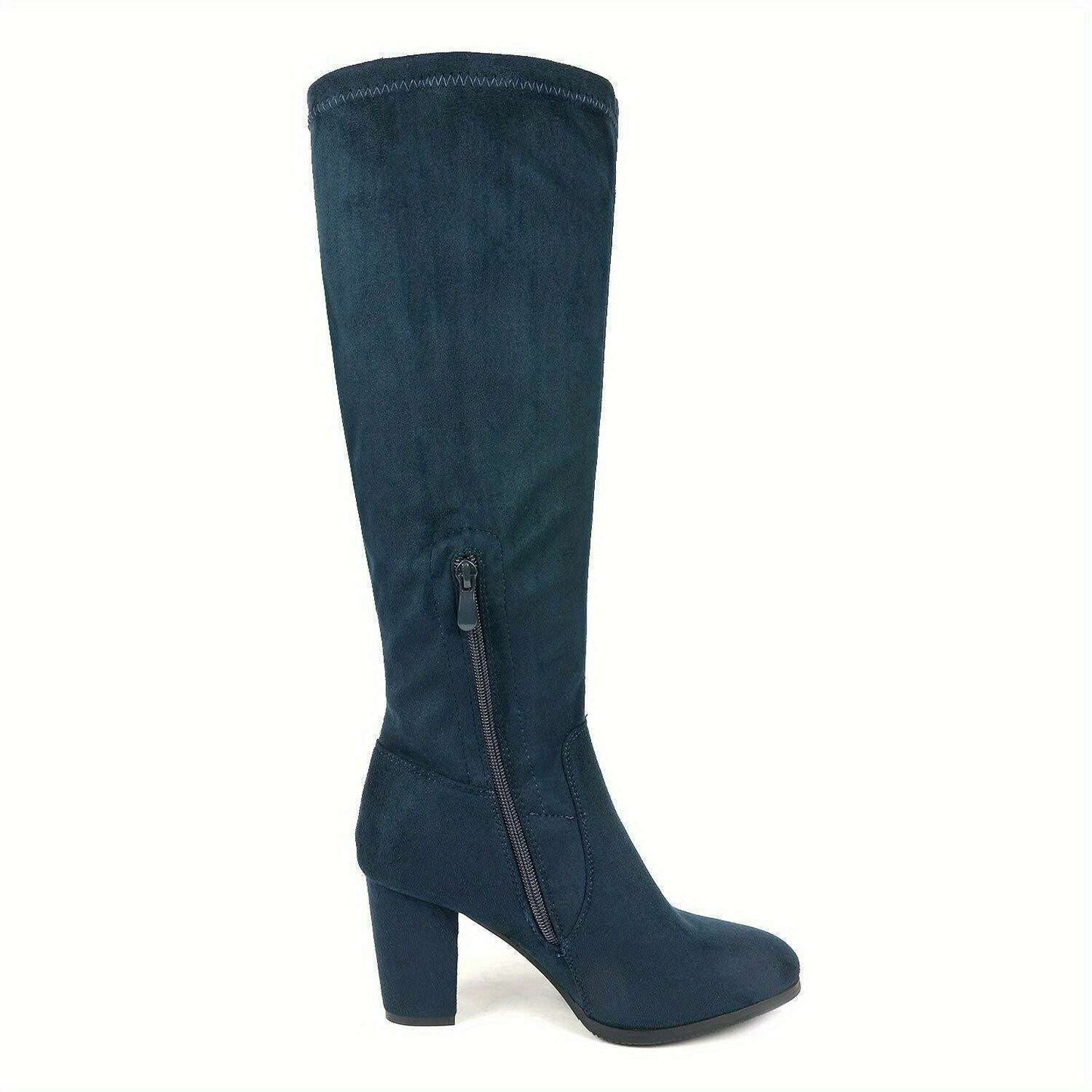 Block Heel Knee-High Winter Boots