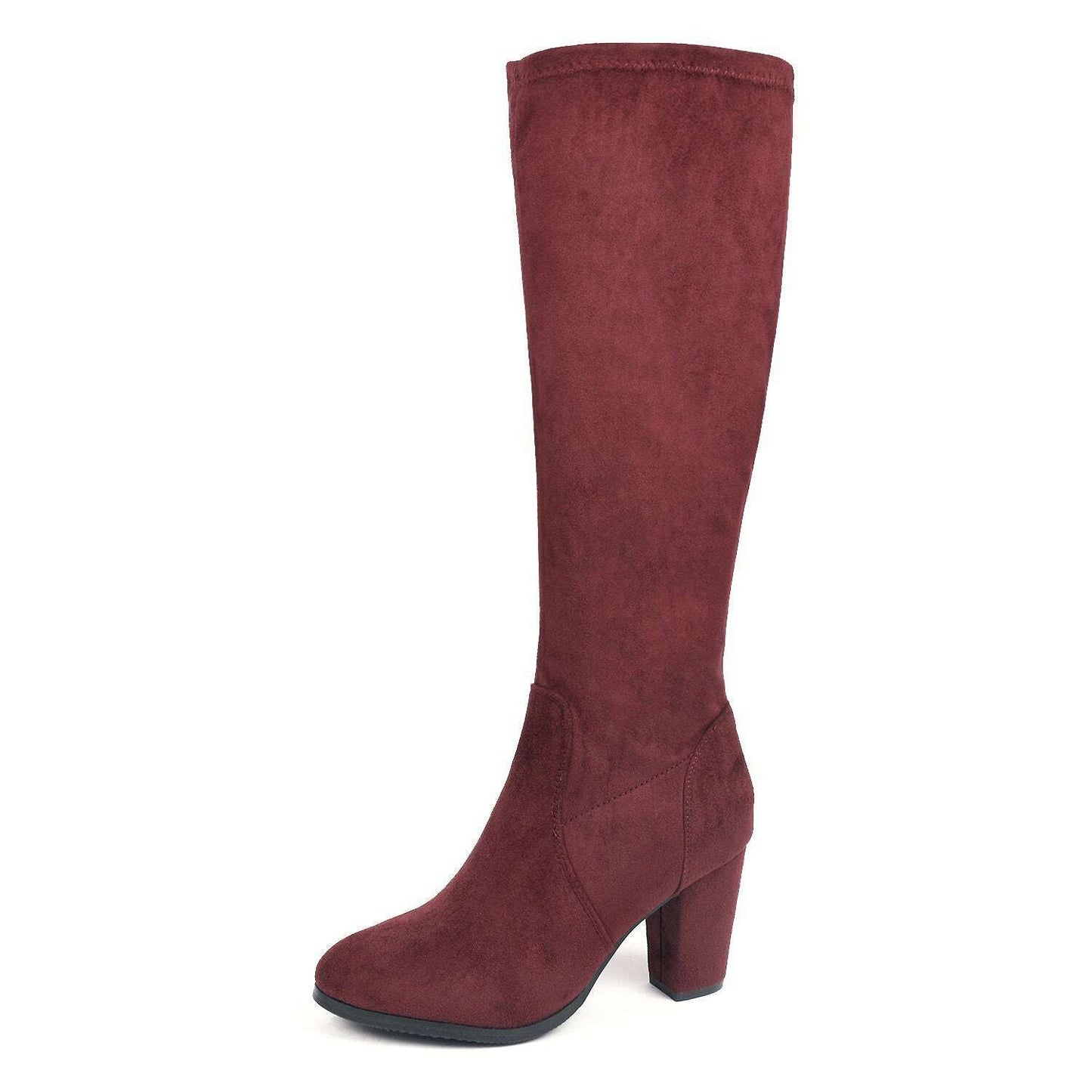Block Heel Knee-High Winter Boots