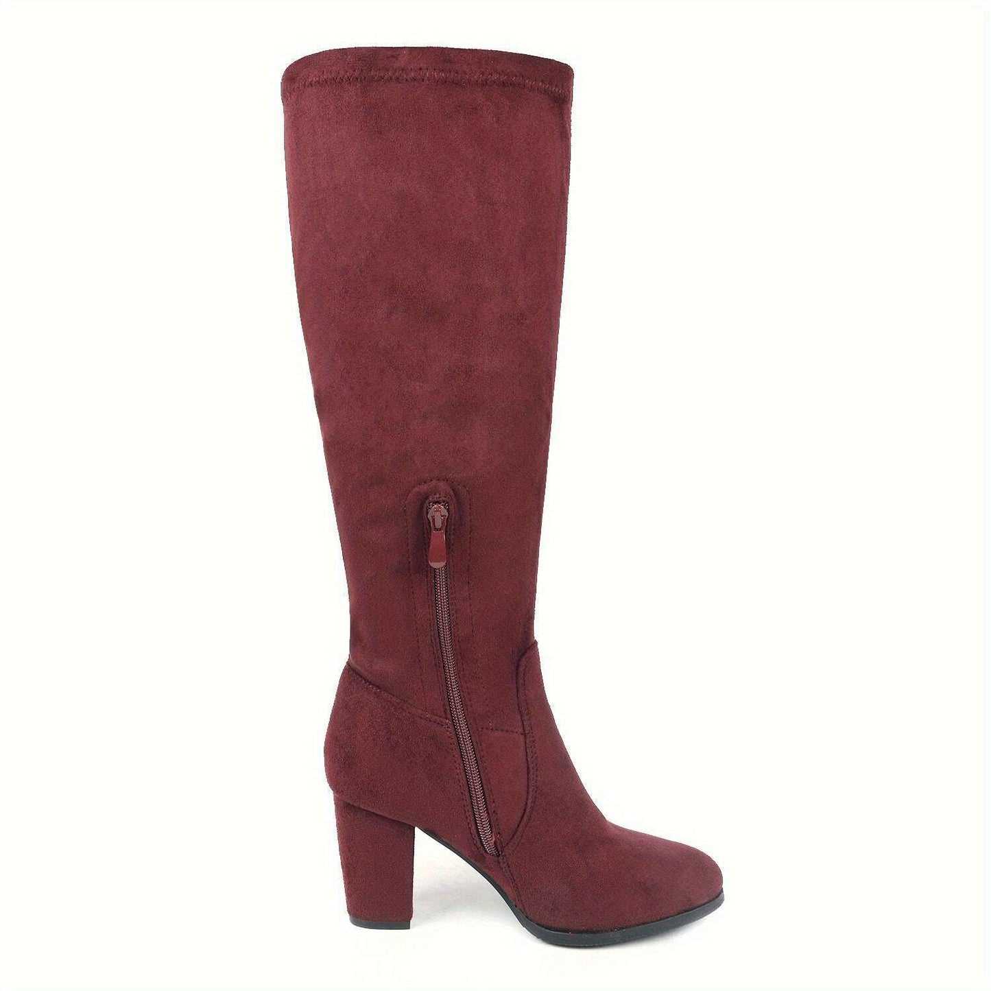 Block Heel Knee-High Winter Boots