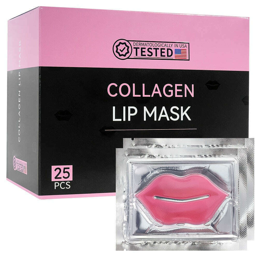 25 Pairs Daily Moisturizing Collagen Pink Lip Masks