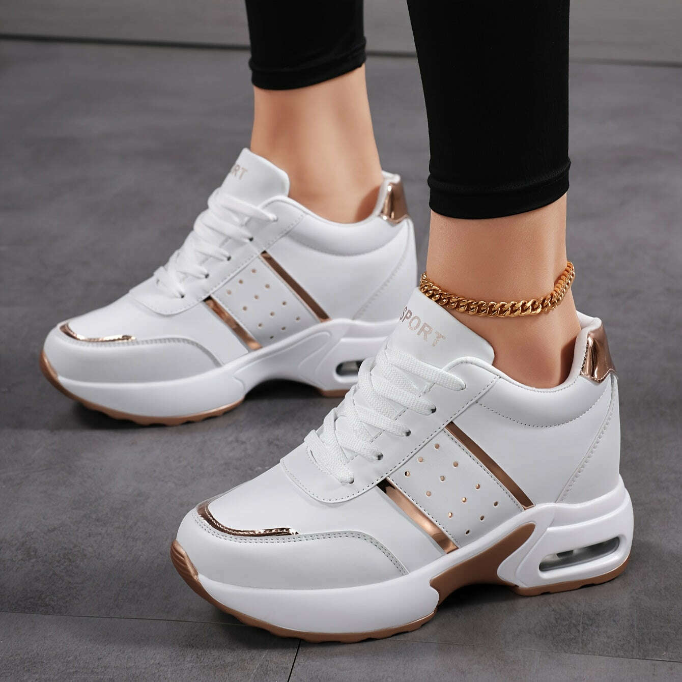 1010 High-Top Women'S Shoes with Air Cushion, Low-Top Sports Casual Shoes, Stylish Outdoor Sneakers for Women.