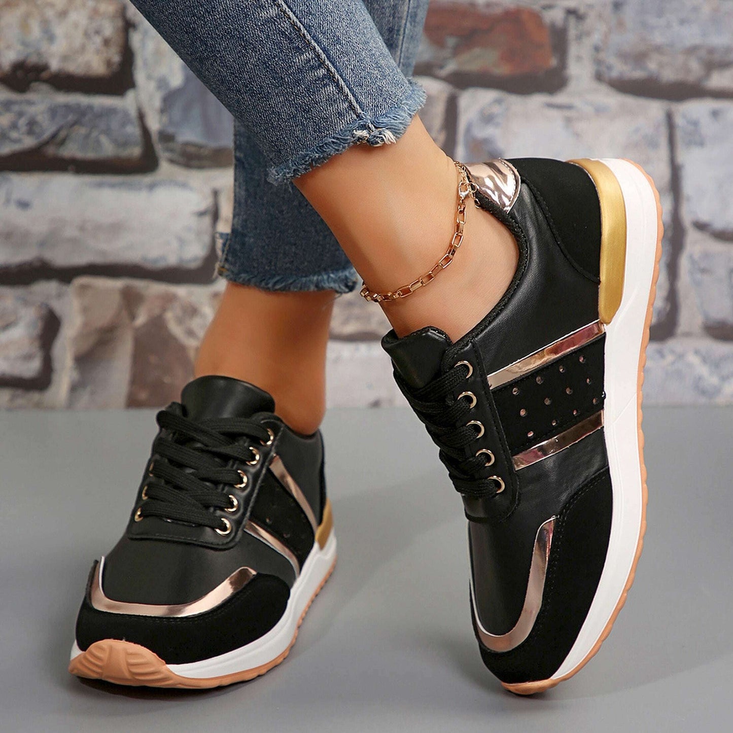 Women's Platform Walking Shoes Arch Support Non-Slip Sneakers