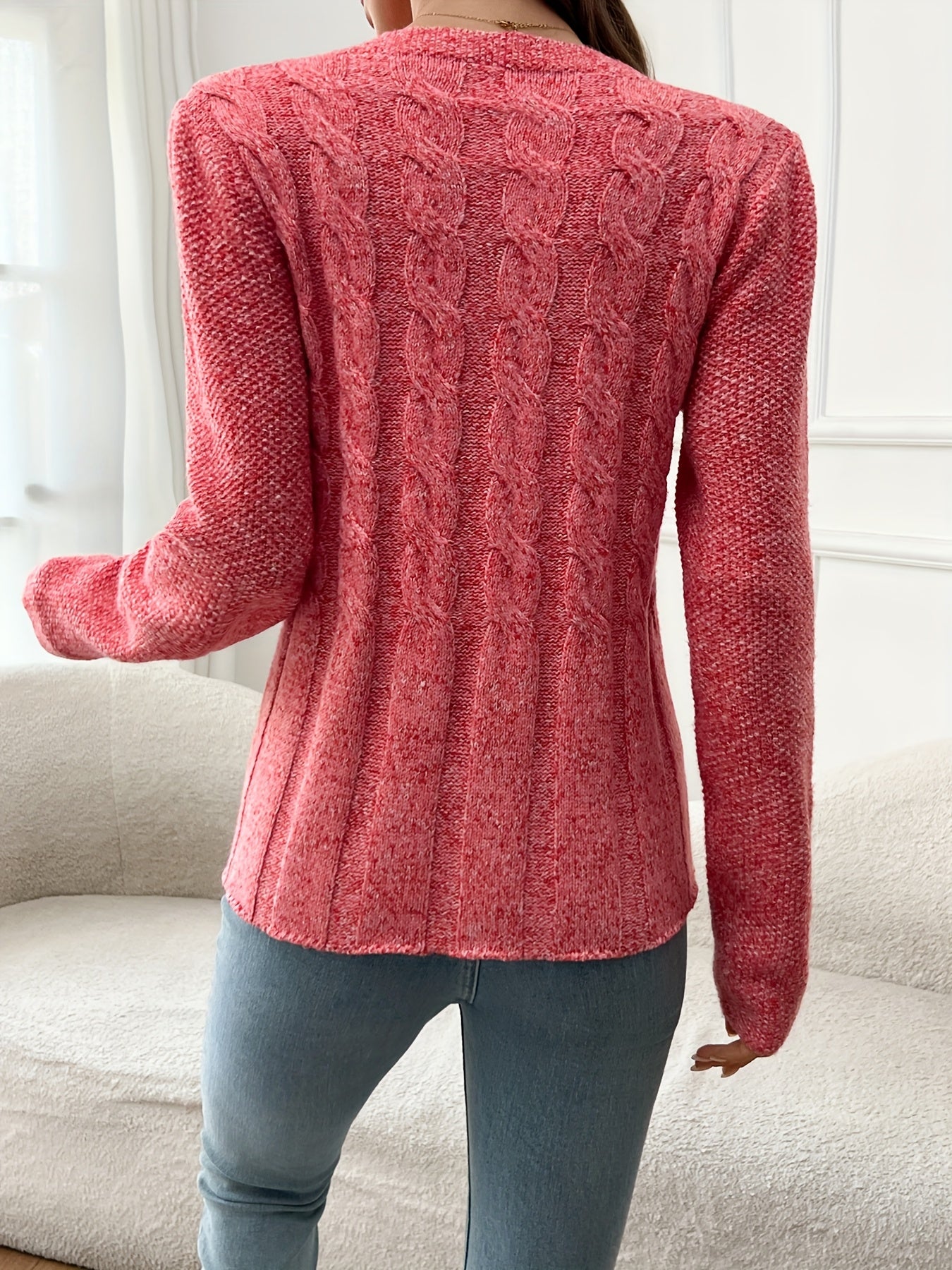 LUNE Front Button Cardigan – Casual Long Sleeve