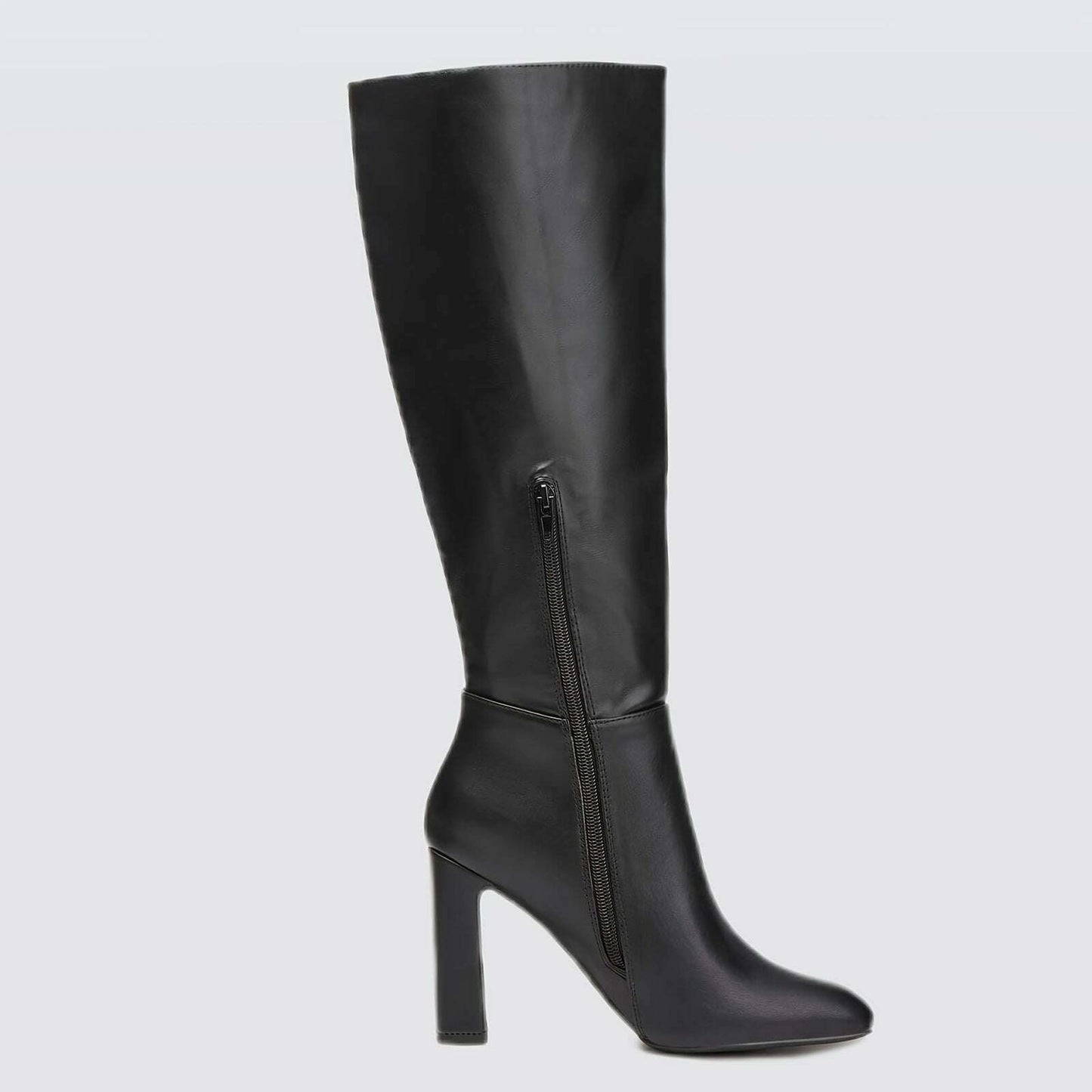 Women's Chunky Heeled Knee High Boots