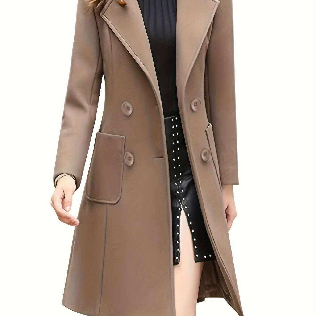 Women's Winter Blend Mid-Length Double-Breasted Coat