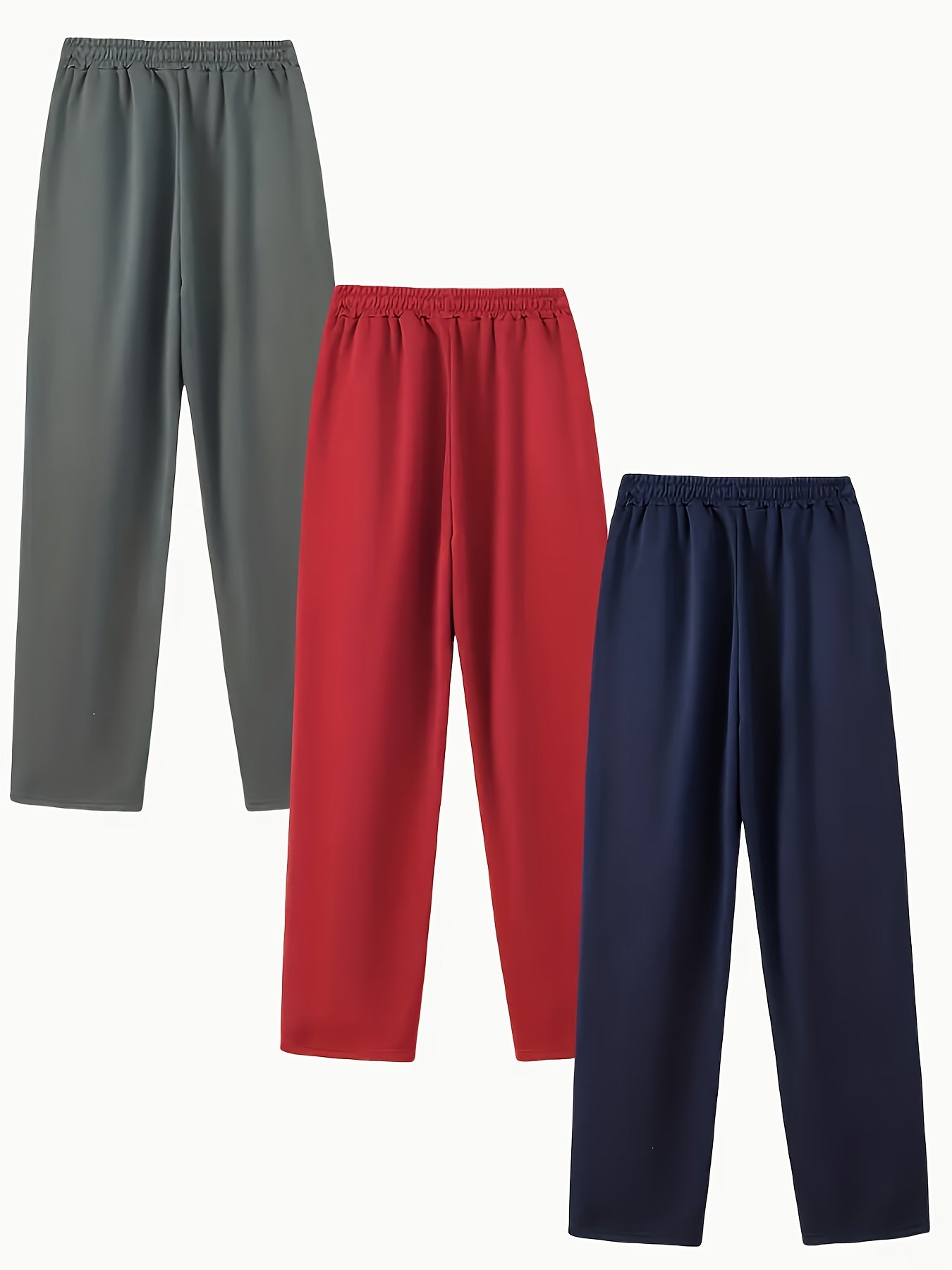 3pcs Women’s High-Waisted Casual Joggers Set – Drawstring Waist, Elastic Cuffs & Side Pockets