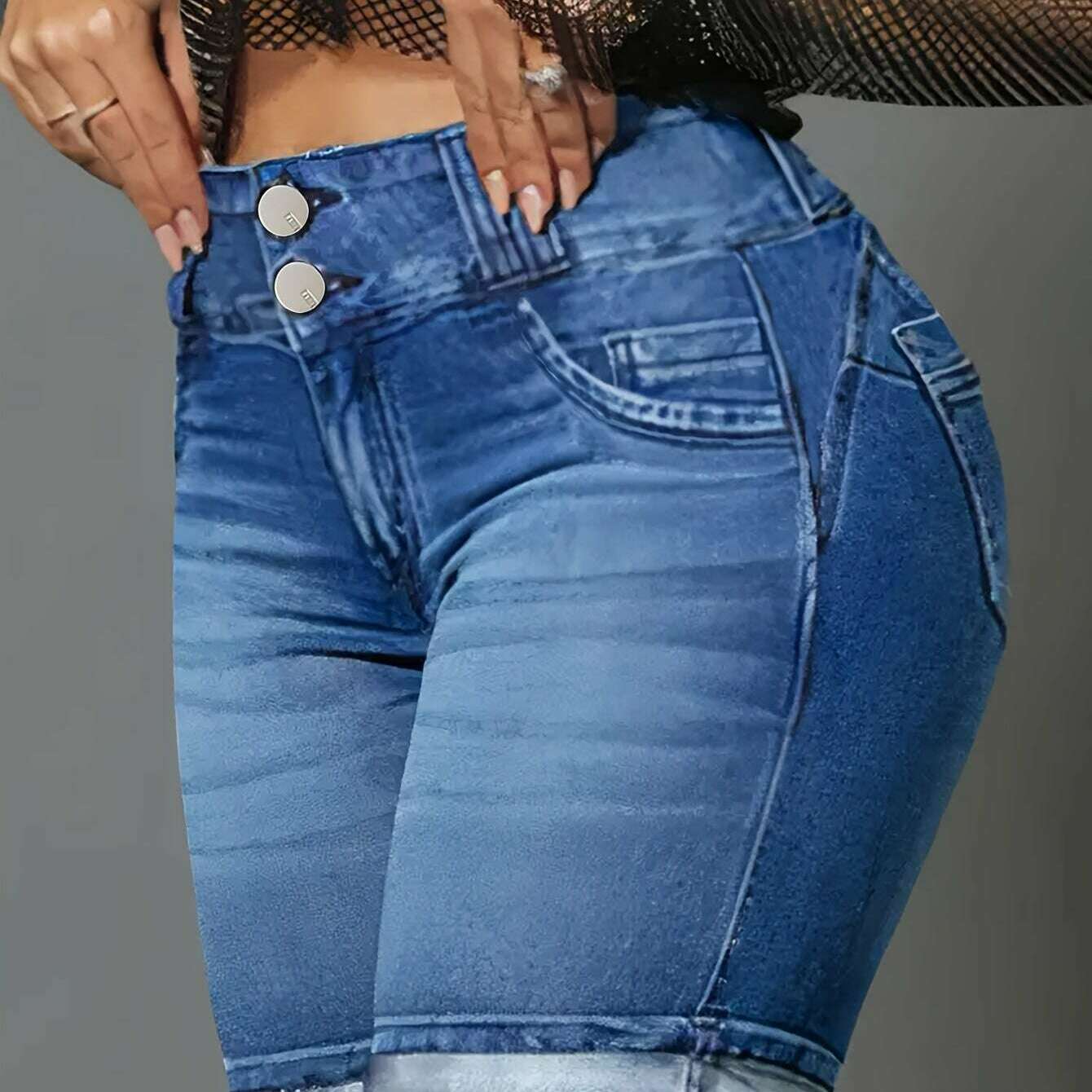 Women's Chic High-Waist Denim Shorts