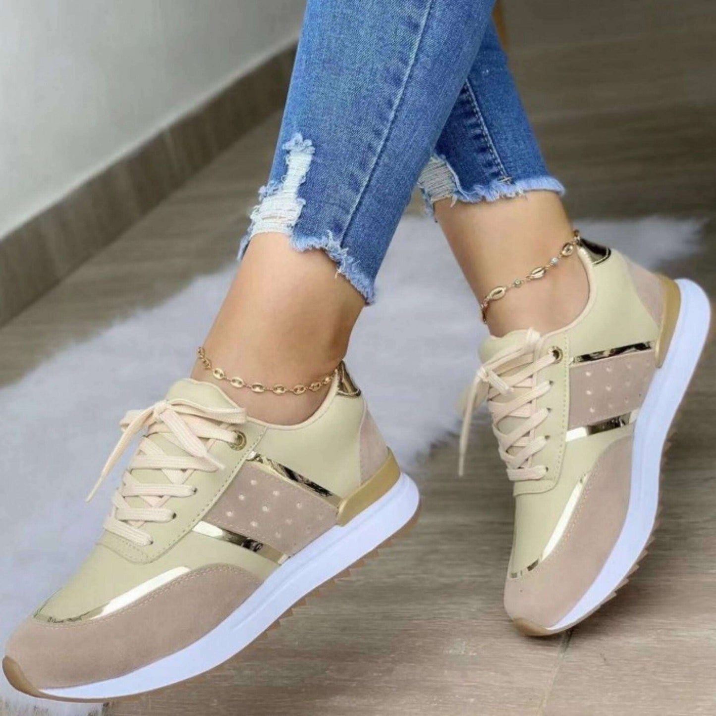 Women's Platform Walking Shoes Arch Support Non-Slip Sneakers