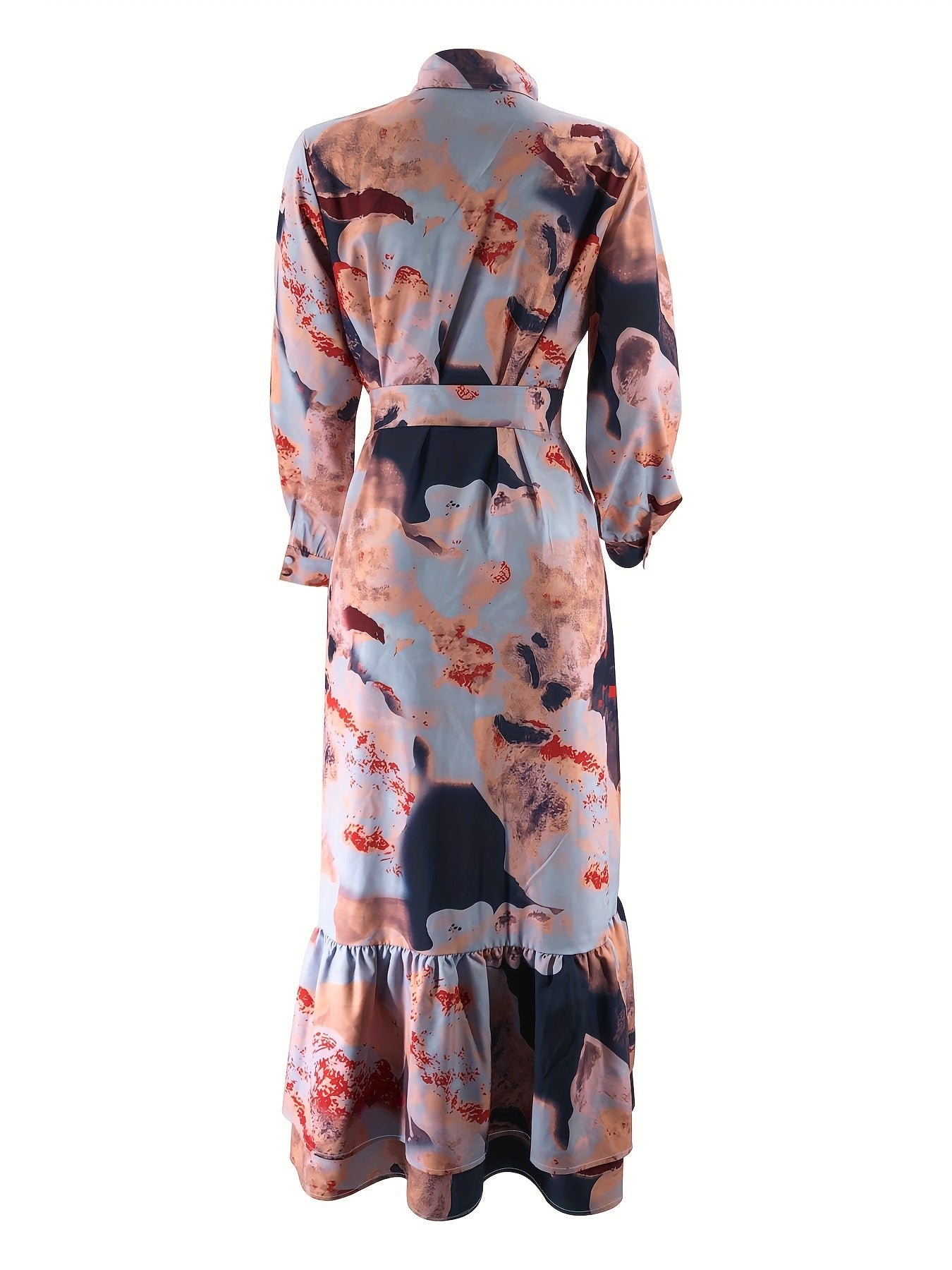 Women's Middle Eastern Muslim Temperament Printed Long Dress