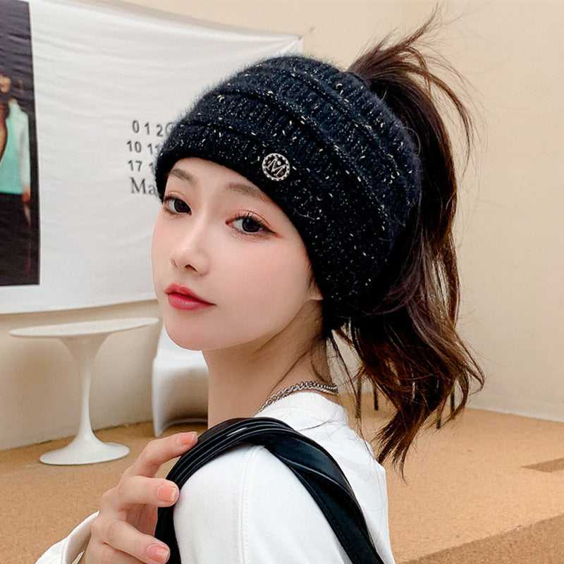 Women’s Winter Hat – Stretchy Open-Top Beanie
