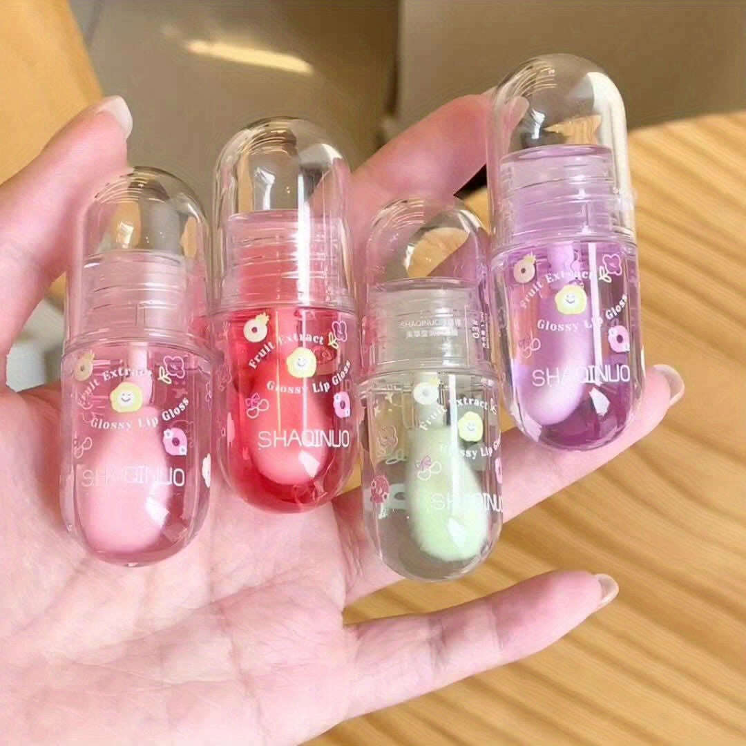 Three-Piece Fruit Essence Lip Oil Set: Plump & Moisturizing