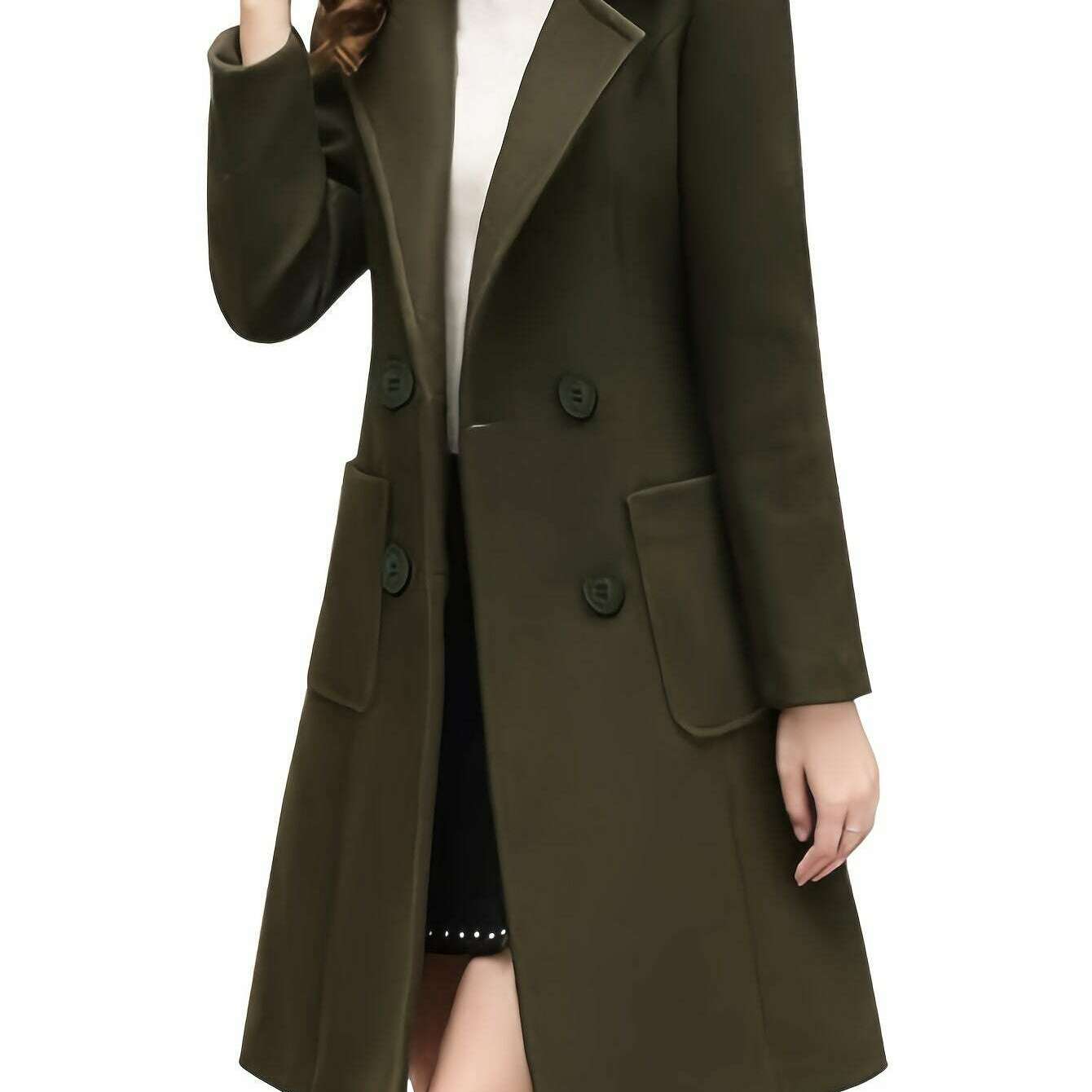 Women's Winter Blend Mid-Length Double-Breasted Coat