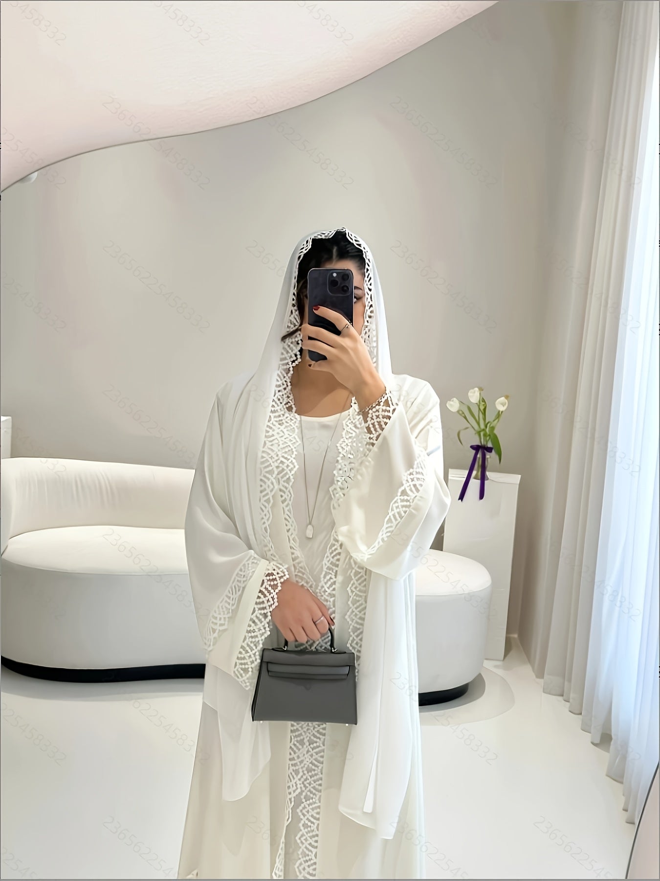 Open Robe Set with Lace, Sleeveless Vest Dress 2pcs - Lightweight, Simple and Breathable, Suitable for Spring/Summer