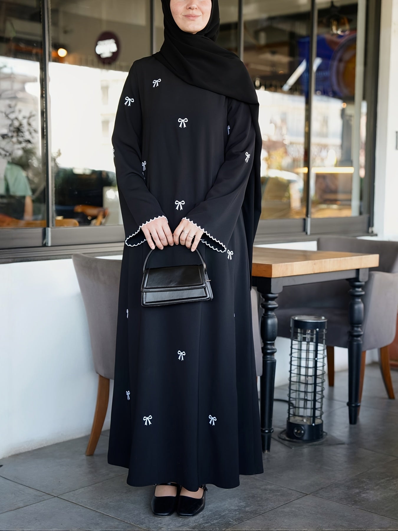 Women's Elegant Islamic Abaya Maxab - Long Formal & Everyday Muslim Dress with Floor-Length Coverage, Non-Stretchy Fabric for Ramadan, Prayer, Travel - Modest Islamic Clothing (Headscarf Not Included), Muslim Clothes, Religio