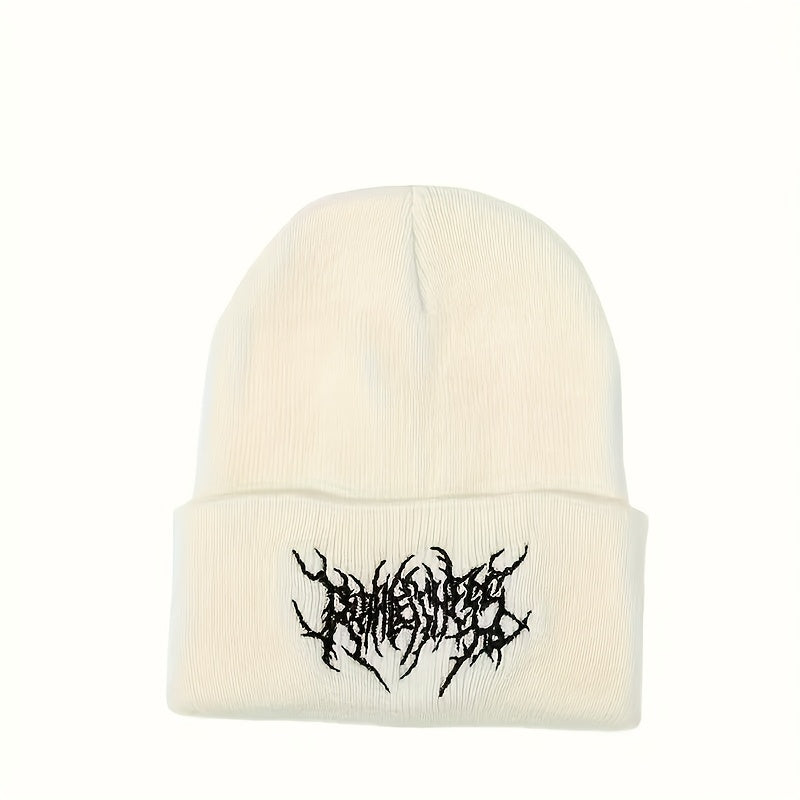 2-Pack Gothic Embroidery Beanie – Unisex Winter Cap