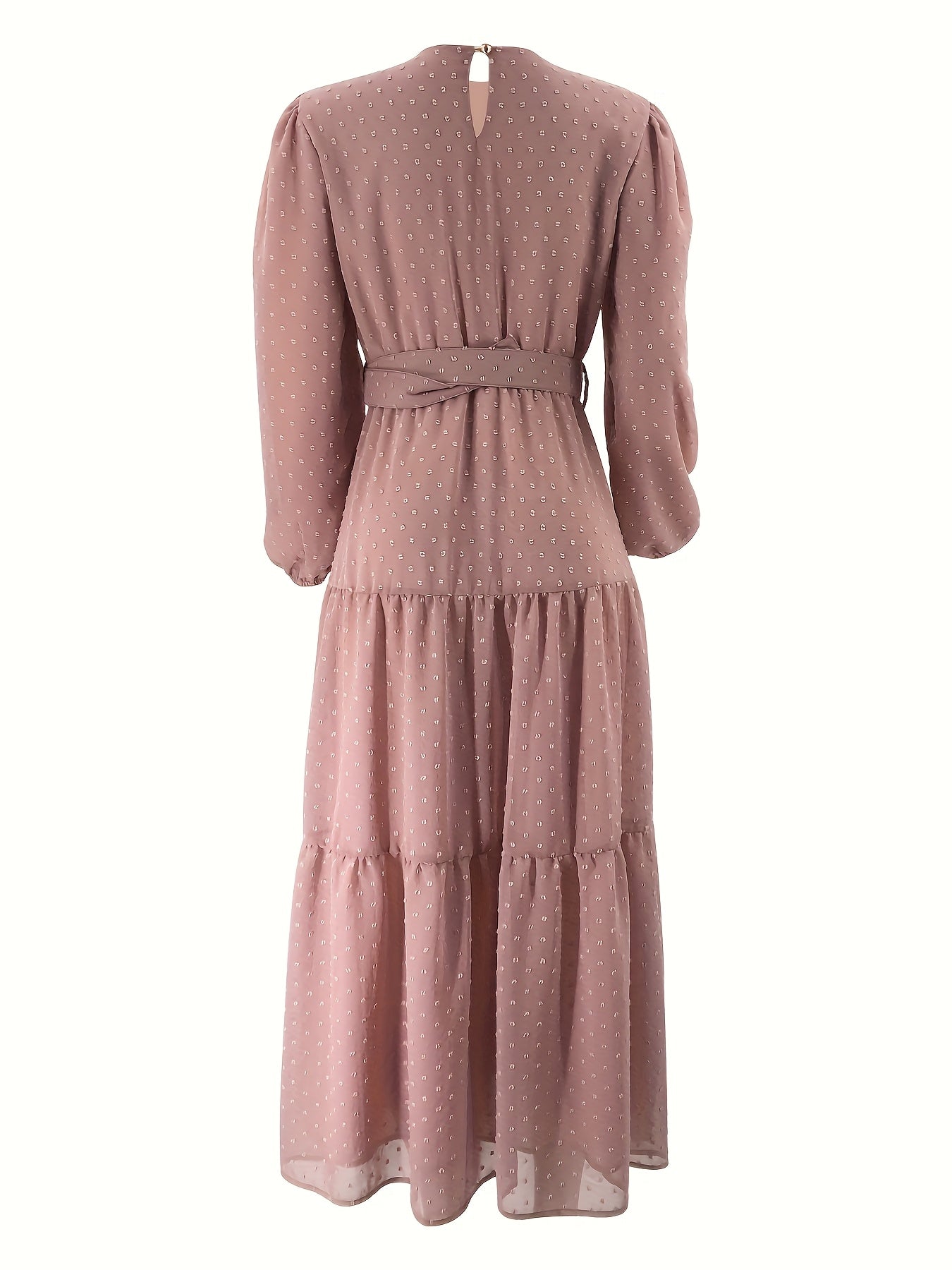 Women's Elegant Muslim Abaya Dress - Soft Pink Islamic Robe with Waist Belt, Flowy Long Dress for Everyday & Special Occasions, Machine Washable Modest Muslim Outfit (No Headscarf Included) - Middle Eastern Formal attire, Mus