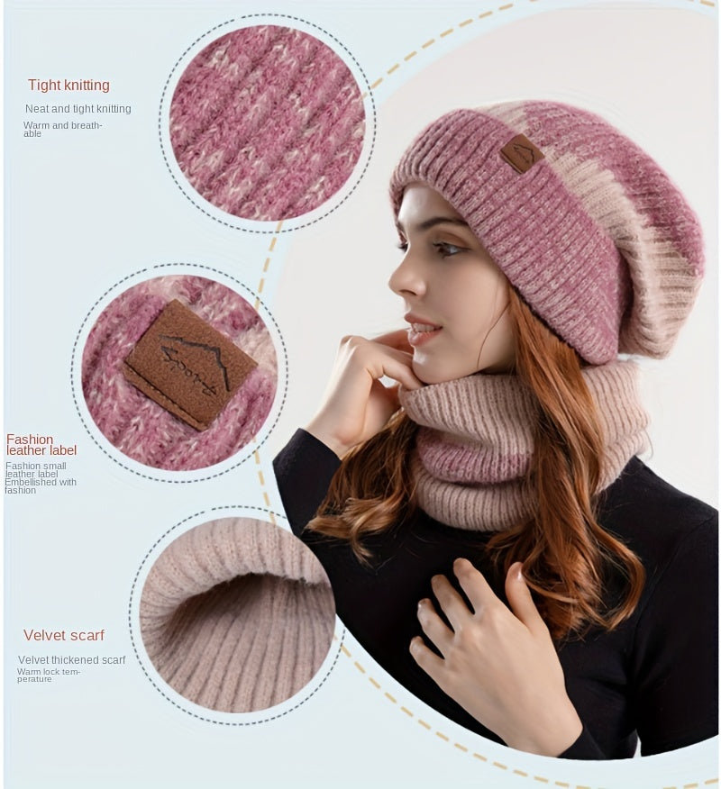 Winter Hat & Scarf Set – Women’s Plush Ear Warmer