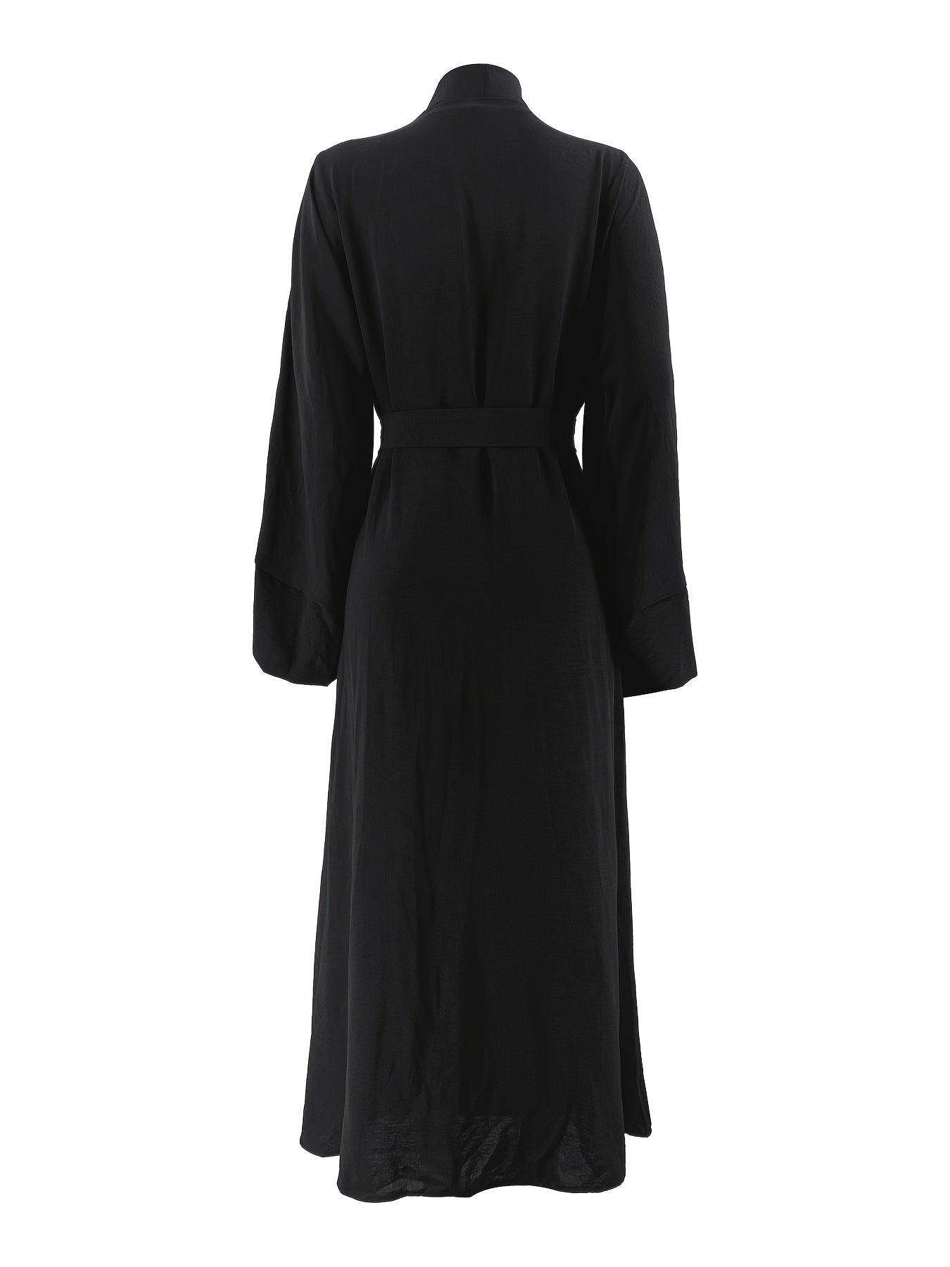 Women'S Casual And Comfortable Middle Eastern Muslim Style Simple Solid Color Sleeveless Long Dress + Simple Solid Color High-End Flower Middle Eastern Muslim Long Cardigan Jacket Two-Piece Set (Excluding Headscarf)