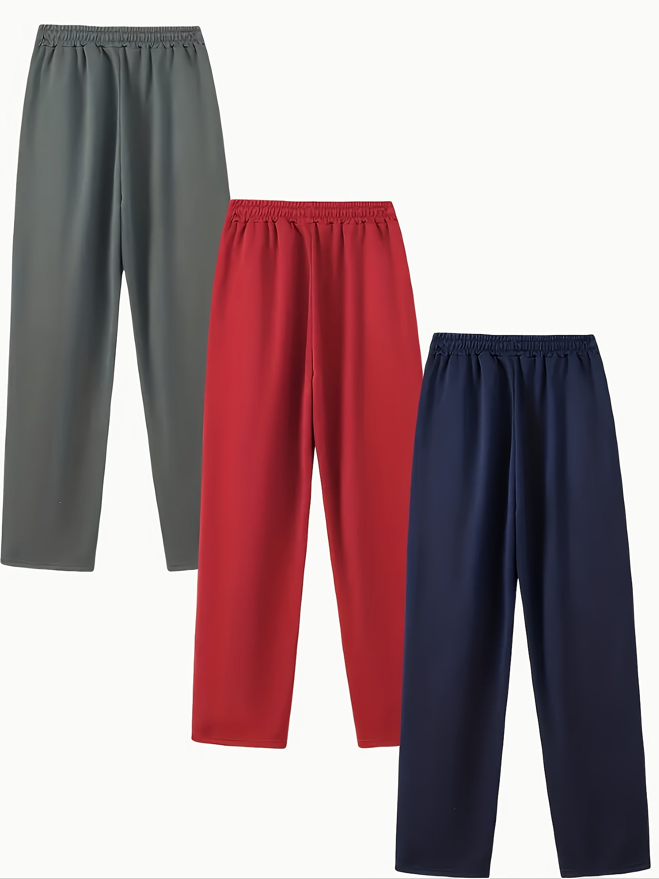 3pcs Women’s High-Waisted Casual Joggers Set – Drawstring Waist, Elastic Cuffs & Side Pockets