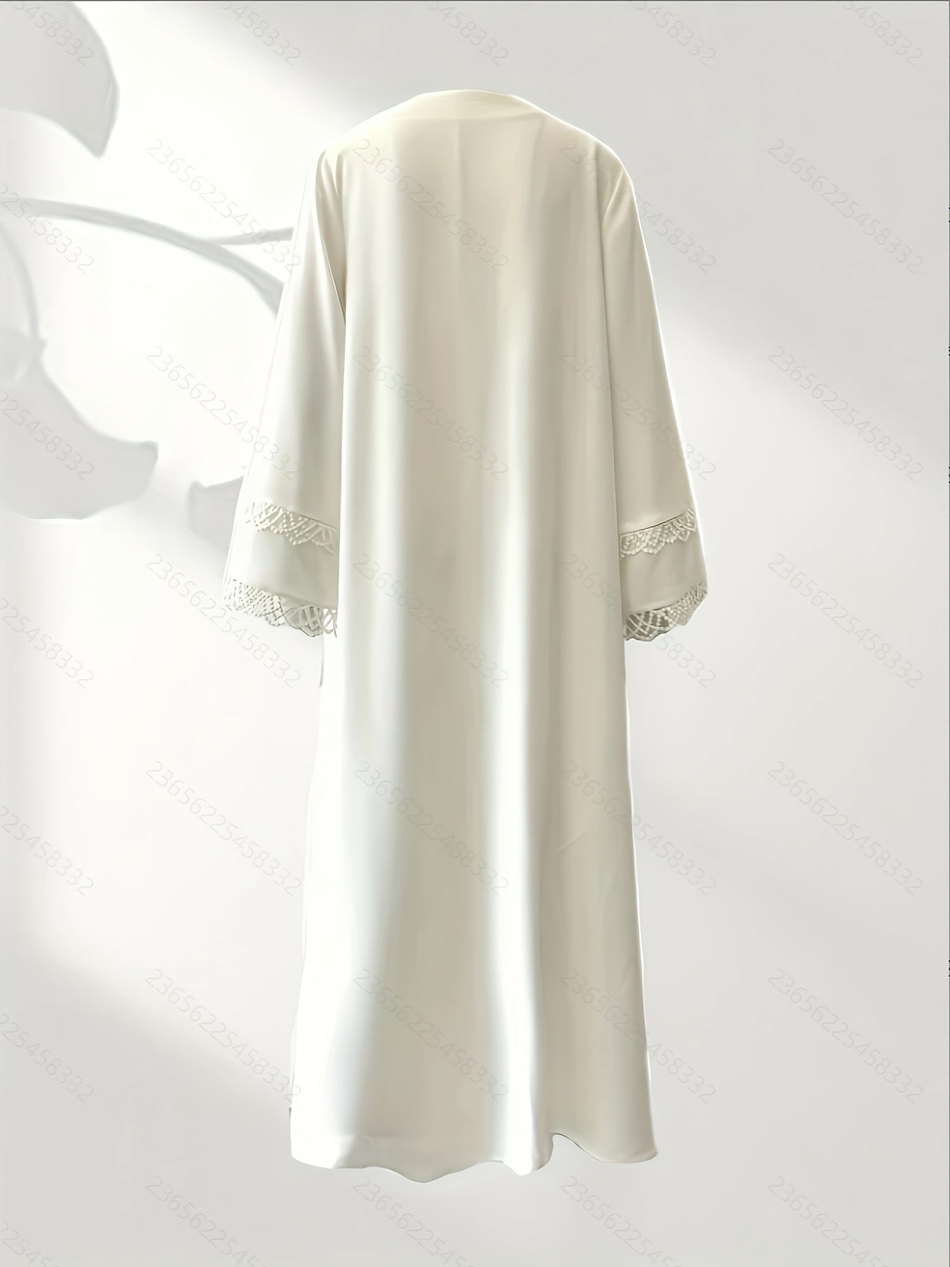 Open Robe Set with Lace, Sleeveless Vest Dress 2pcs - Lightweight, Simple and Breathable, Suitable for Spring/Summer
