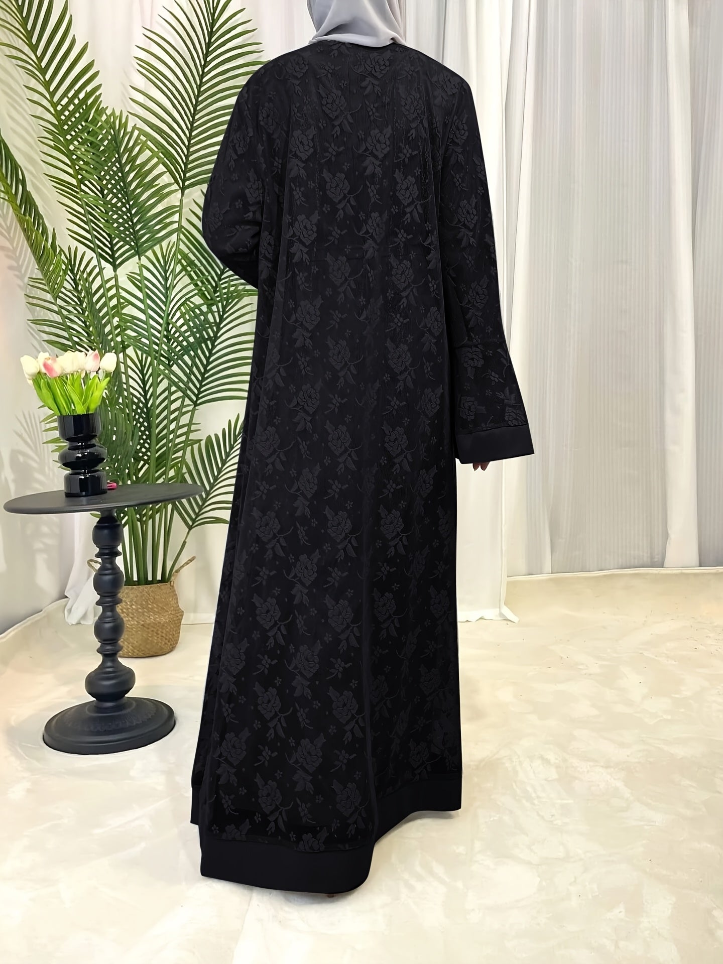 Elegant Ramadan Lace Robe Set 6420 - Long, Elegant Design for Special Occasions