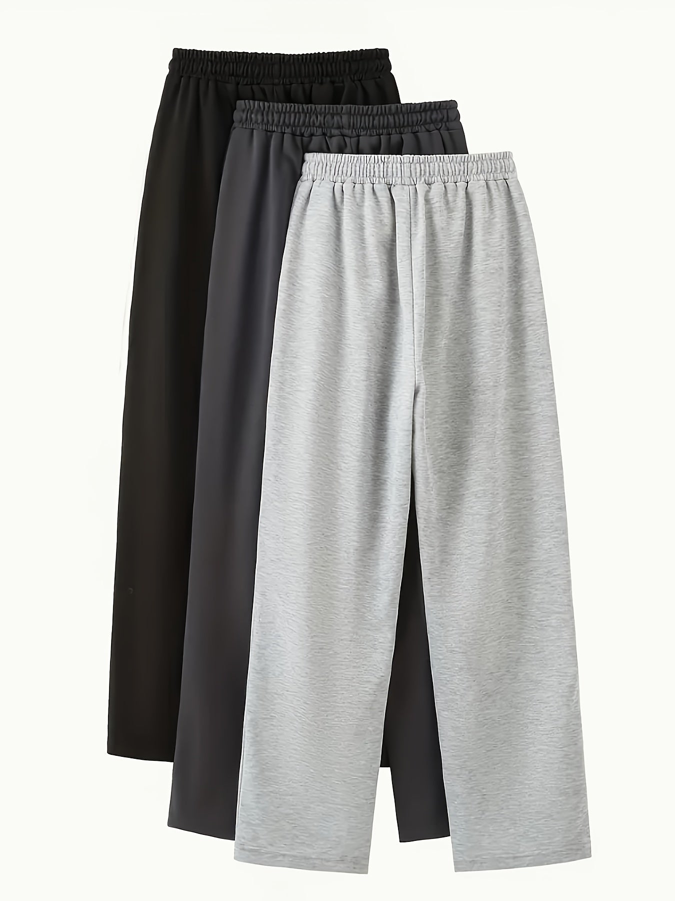 3pcs Women’s High-Waisted Casual Joggers Set – Drawstring Waist, Elastic Cuffs & Side Pockets