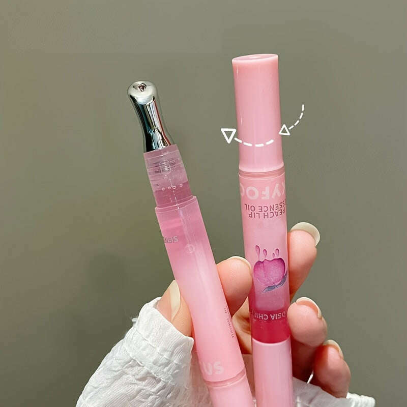 Peach Blossom Essence Lip Oil: Glossy, Moisturizing, Unisex