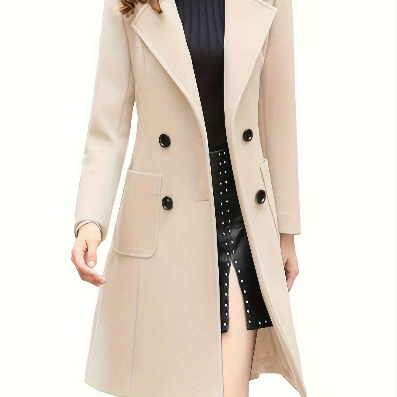 Women's Winter Blend Mid-Length Double-Breasted Coat