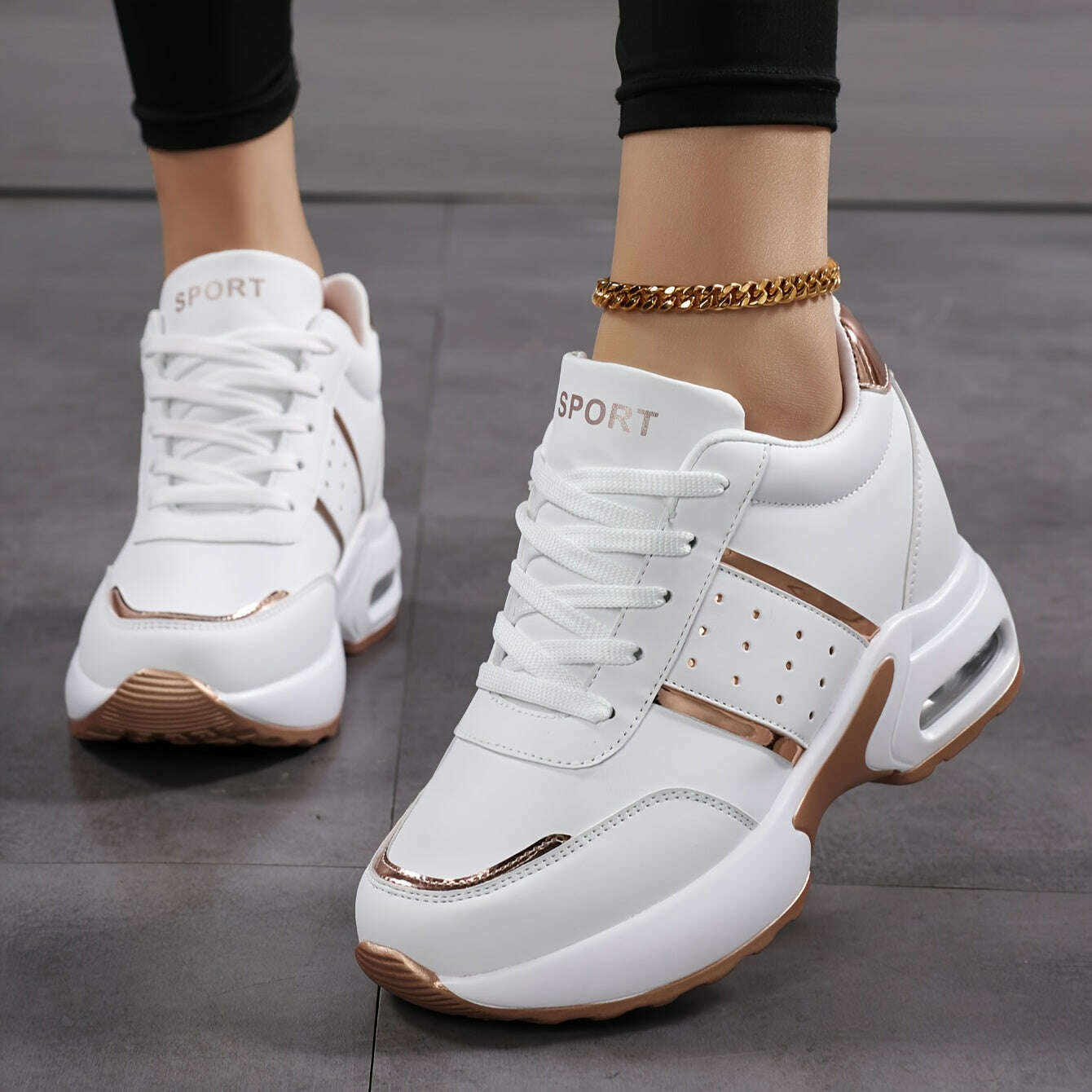 1010 High-Top Women'S Shoes with Air Cushion, Low-Top Sports Casual Shoes, Stylish Outdoor Sneakers for Women.