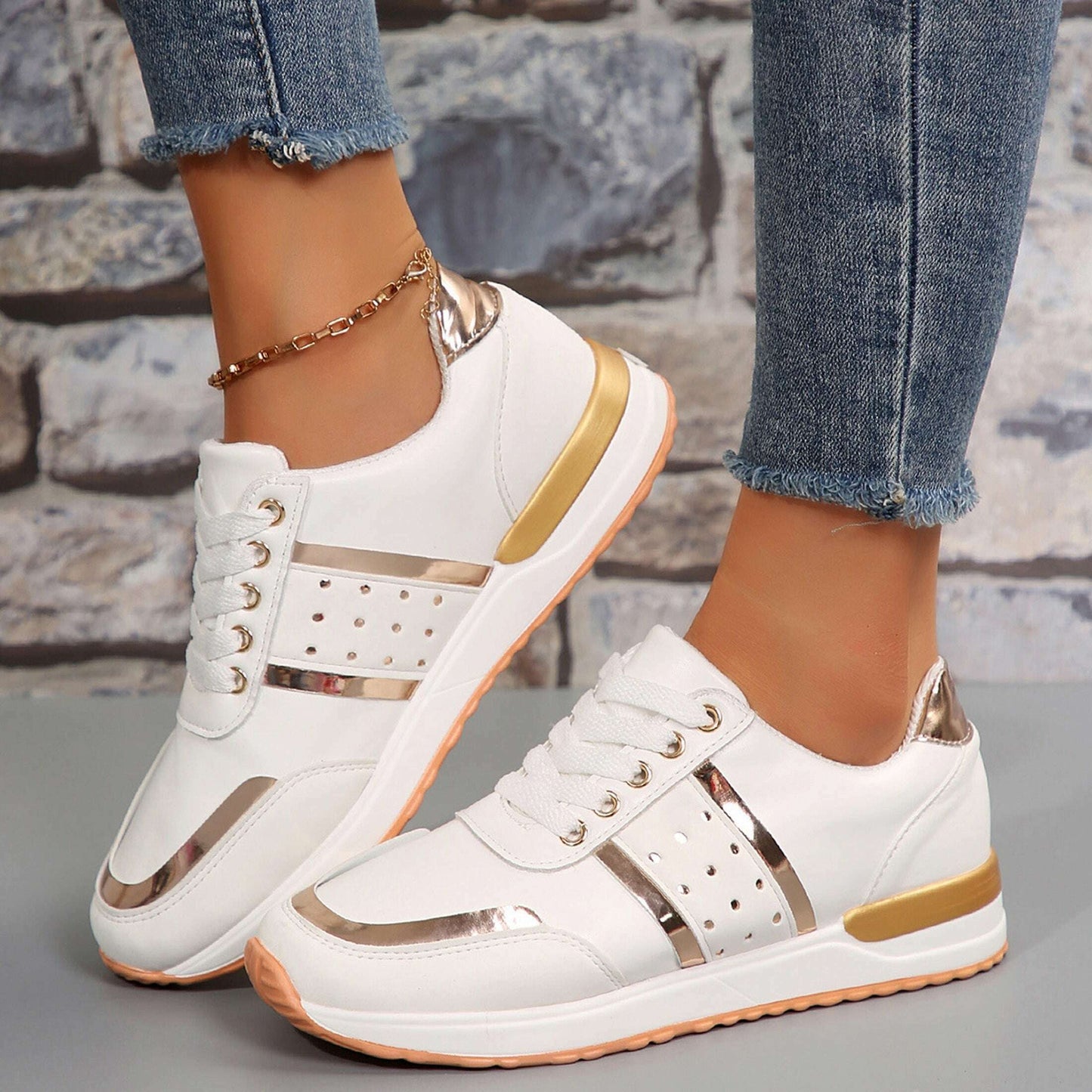 Women's Platform Walking Shoes Arch Support Non-Slip Sneakers