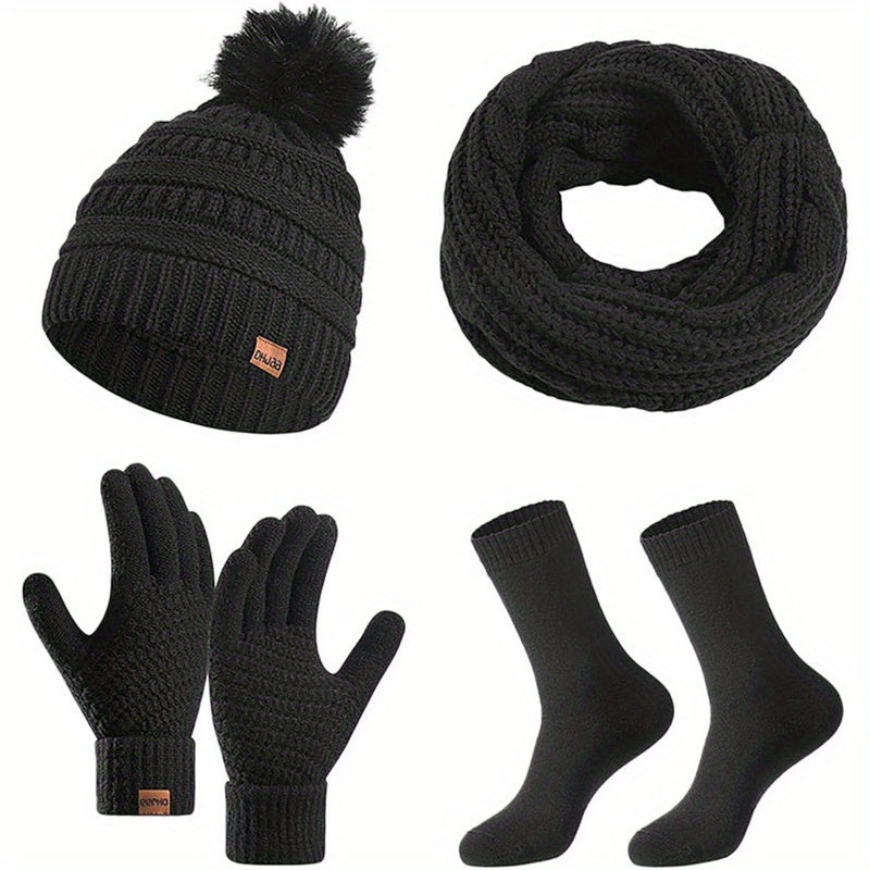 Women’s Winter Warmth Set – Hat, Scarf, Gloves & Socks