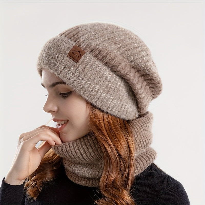 Winter Hat & Scarf Set – Women’s Plush Ear Warmer