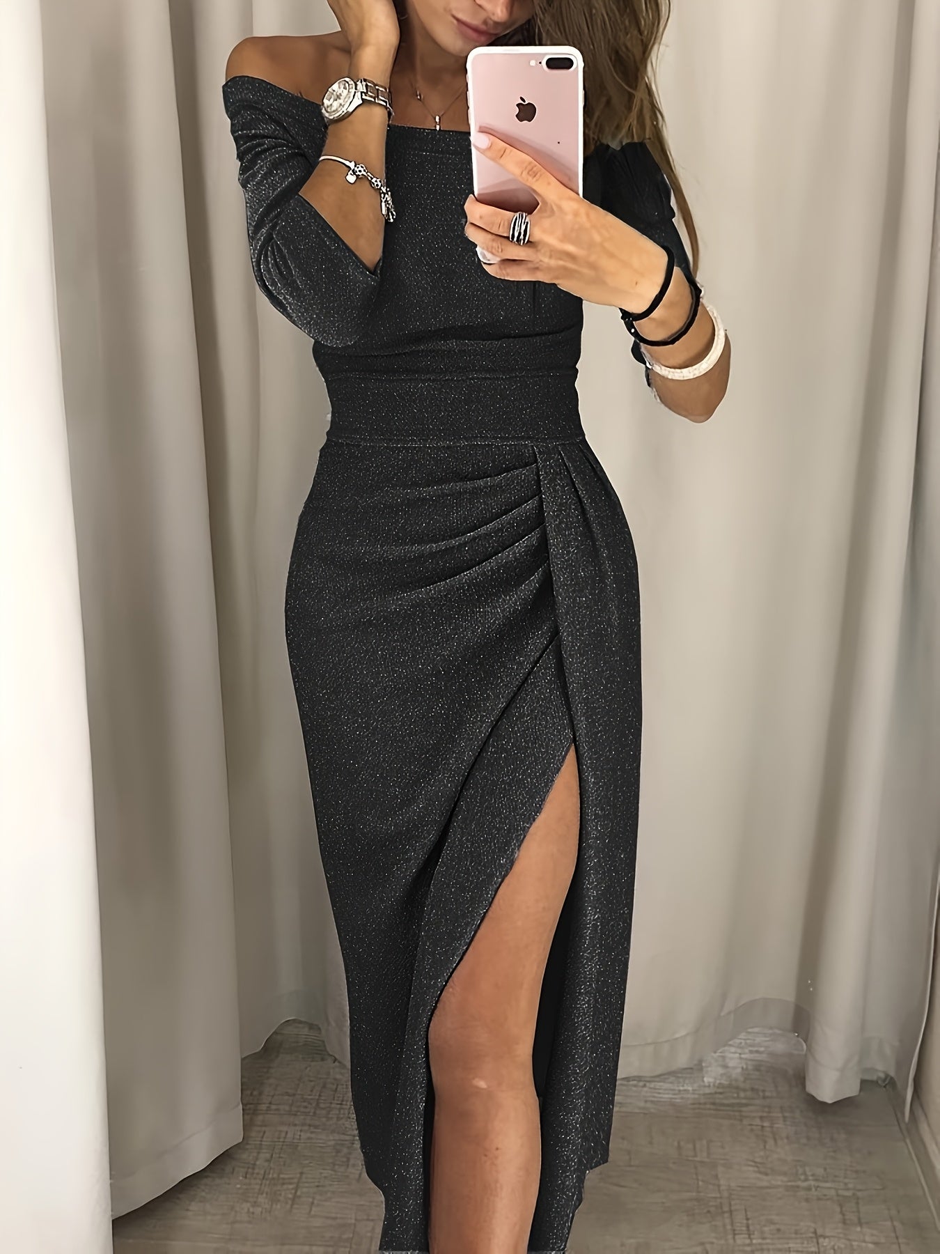 Women's Sexy Glitter party dress - Formal Evening gown, Figure-Hugging Bodycon Party dress, Elegant Formal event & Nightclub Outfit for Women