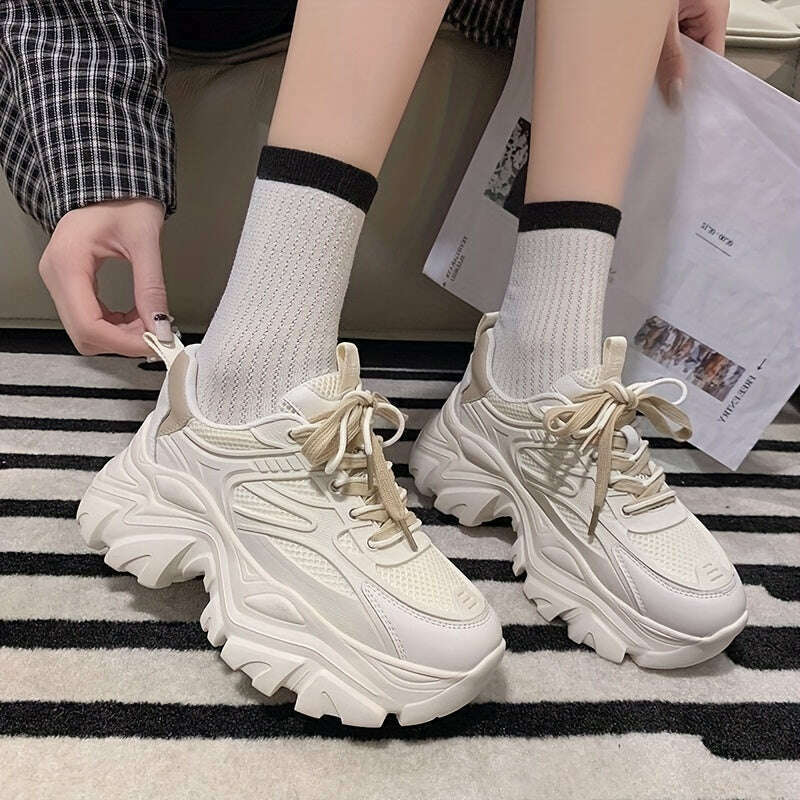 Women's Pure White Sports Shoes