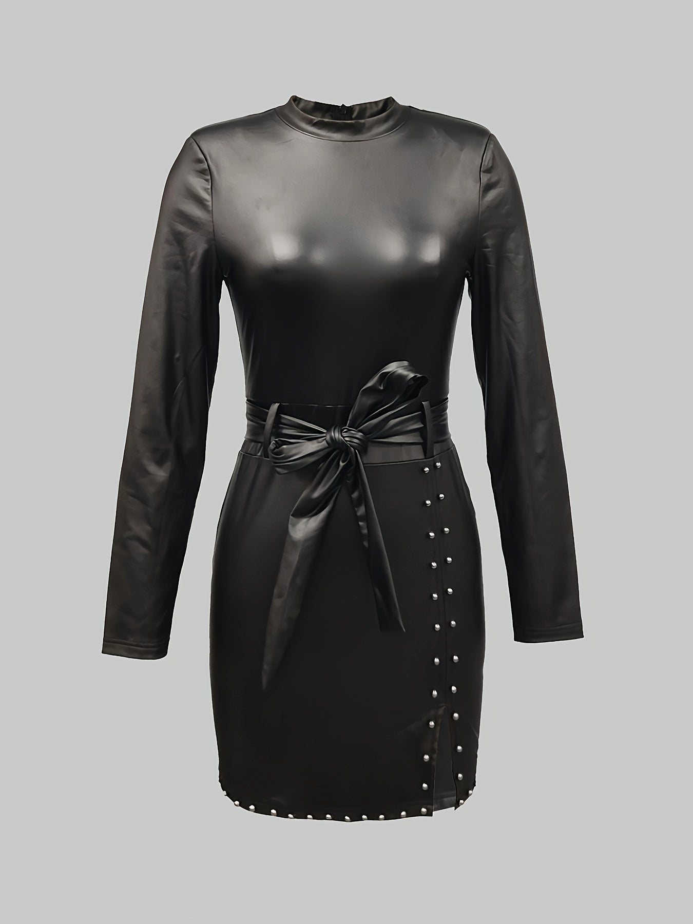 Faux Leather Bodycon Dress – Bold & Stylish