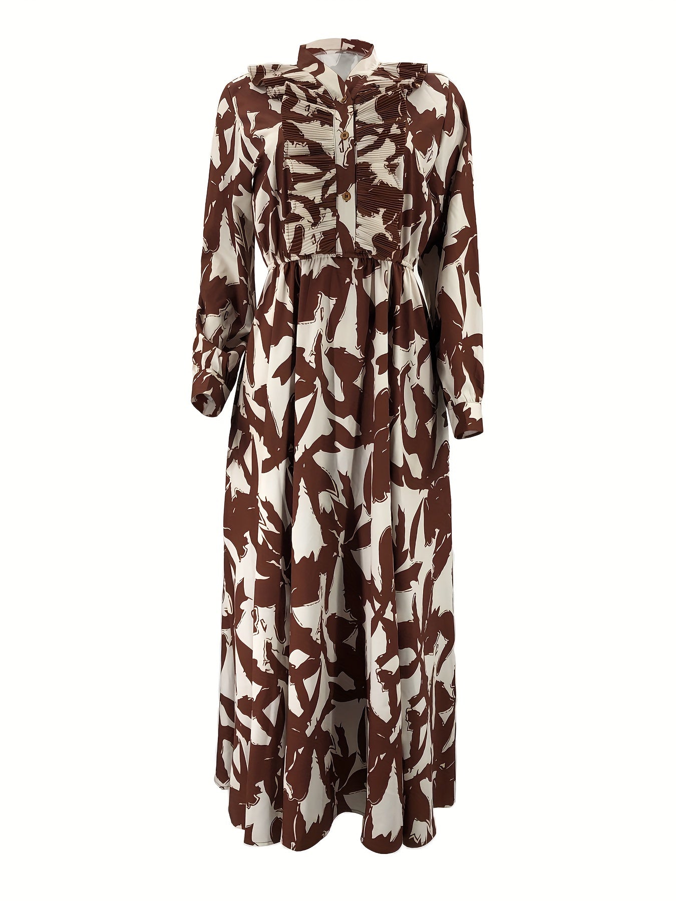 Women's Middle Eastern Muslim Print Long Dress