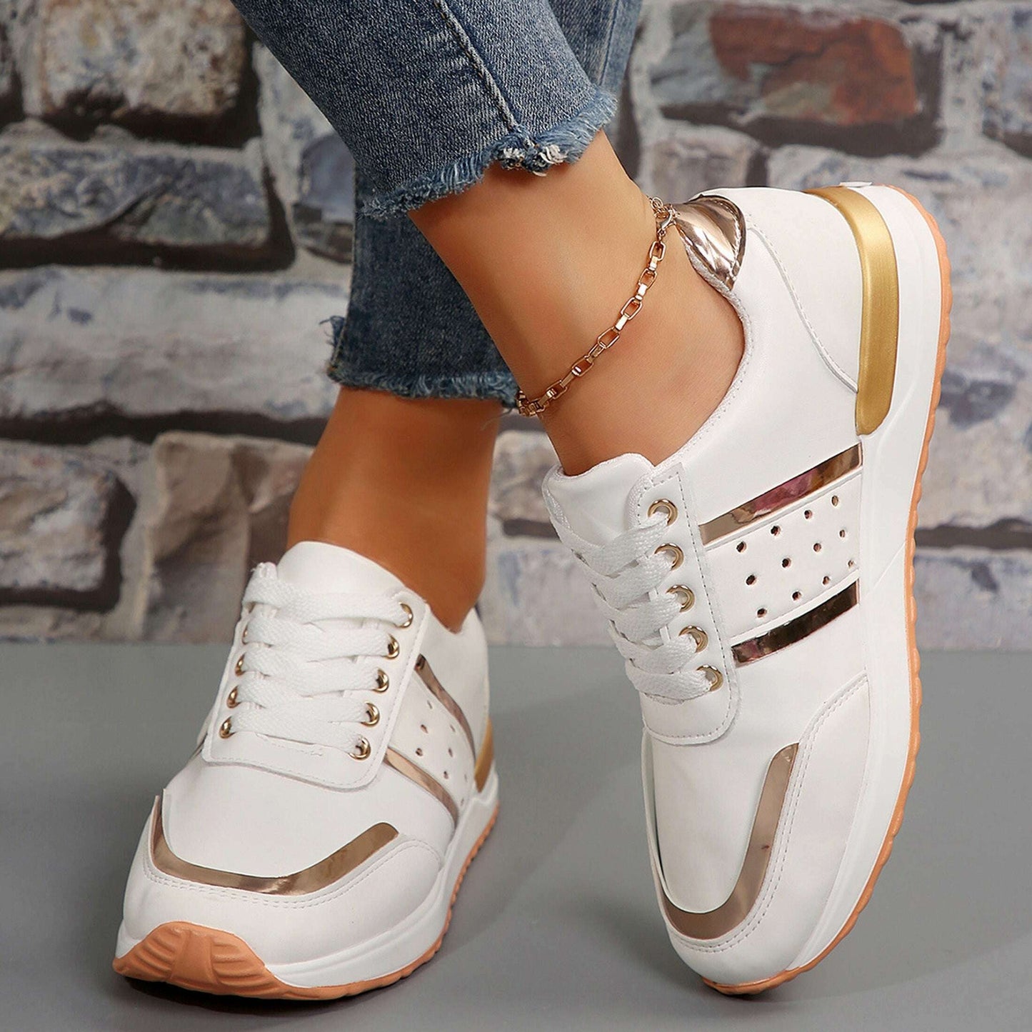 Women's Platform Walking Shoes Arch Support Non-Slip Sneakers