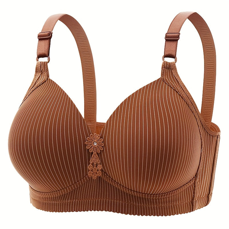 5pcs Seamless Push-Up Bras for Women Comfortable Breathable Bras, Plus Size Bra, Maternity Bra for Women, Adjustable Maternity Bras, Nursing Bras Plus Size, Front Button Bra, Nursing Support, Comfortable Lingerie, Elegant Lin