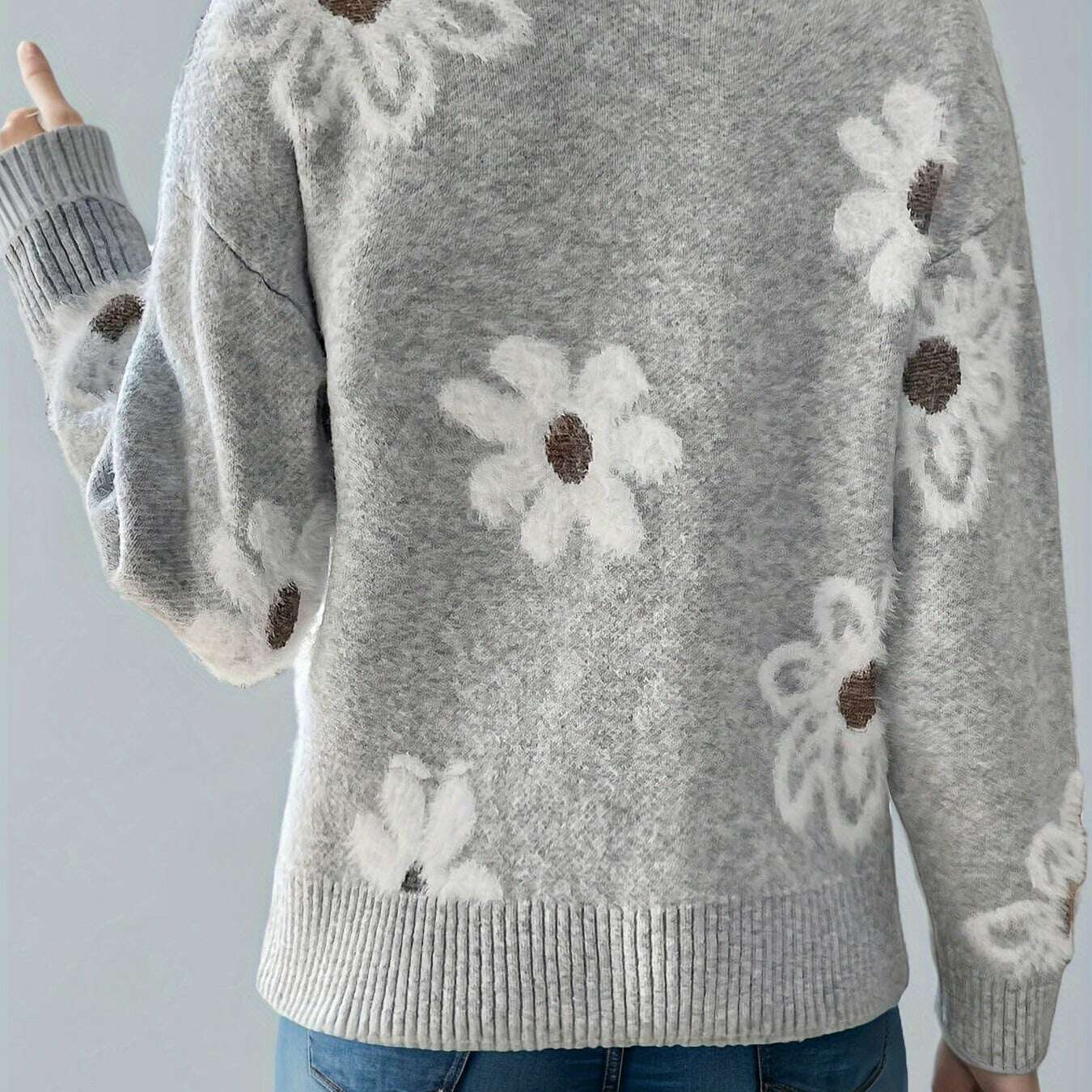 Floral Knit Cardigan for Women - Autumn & Winter Collection