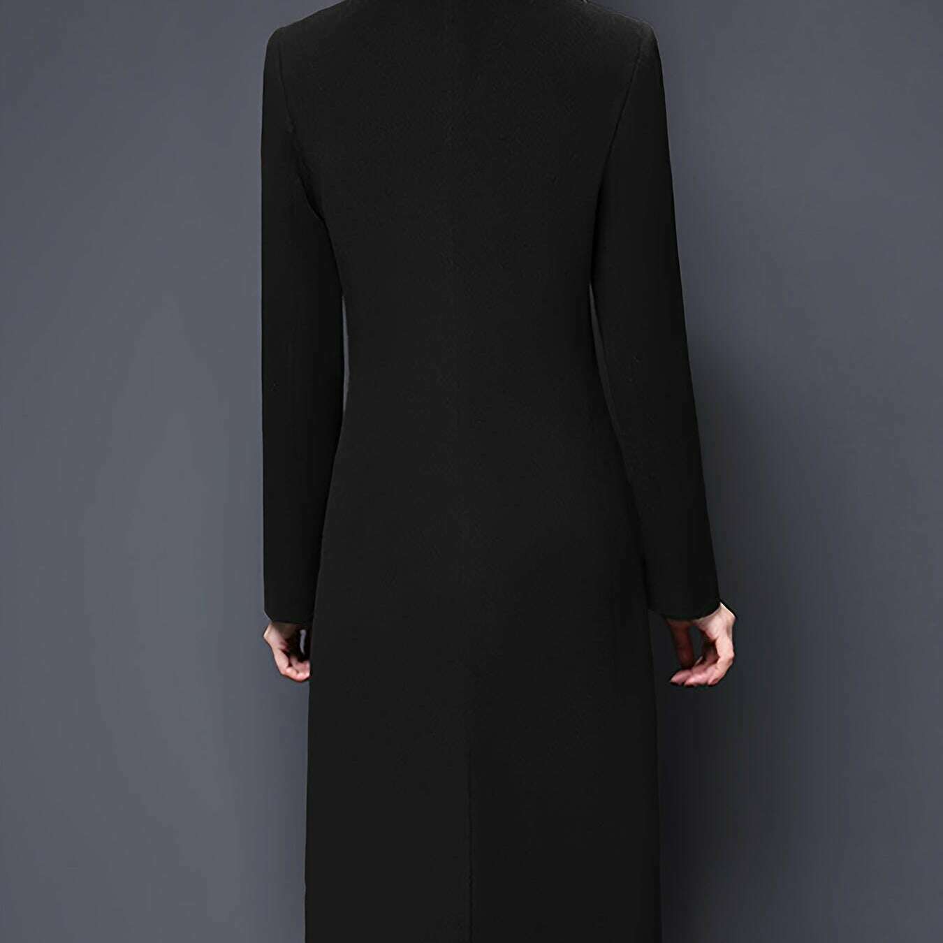 Women's Double-Breasted Notched Lapel Midi Pea Coat
